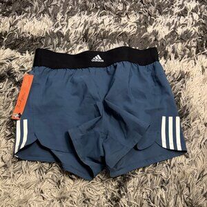 Adidas Navy and Light Blue Sports Shorts
